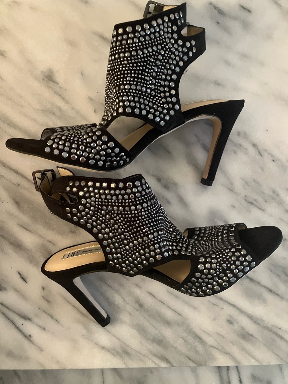 I.N.C. black with silver studs heels